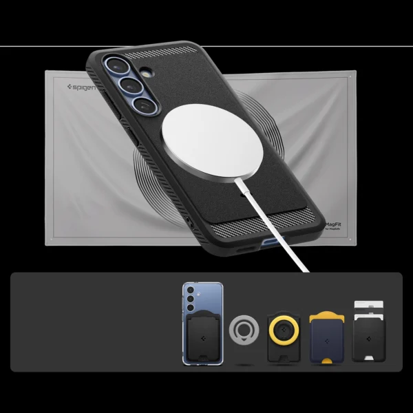 Spigen Rugged Armor Mag MagSafe Case for Samsung Galaxy S25 - Matte Blackeng