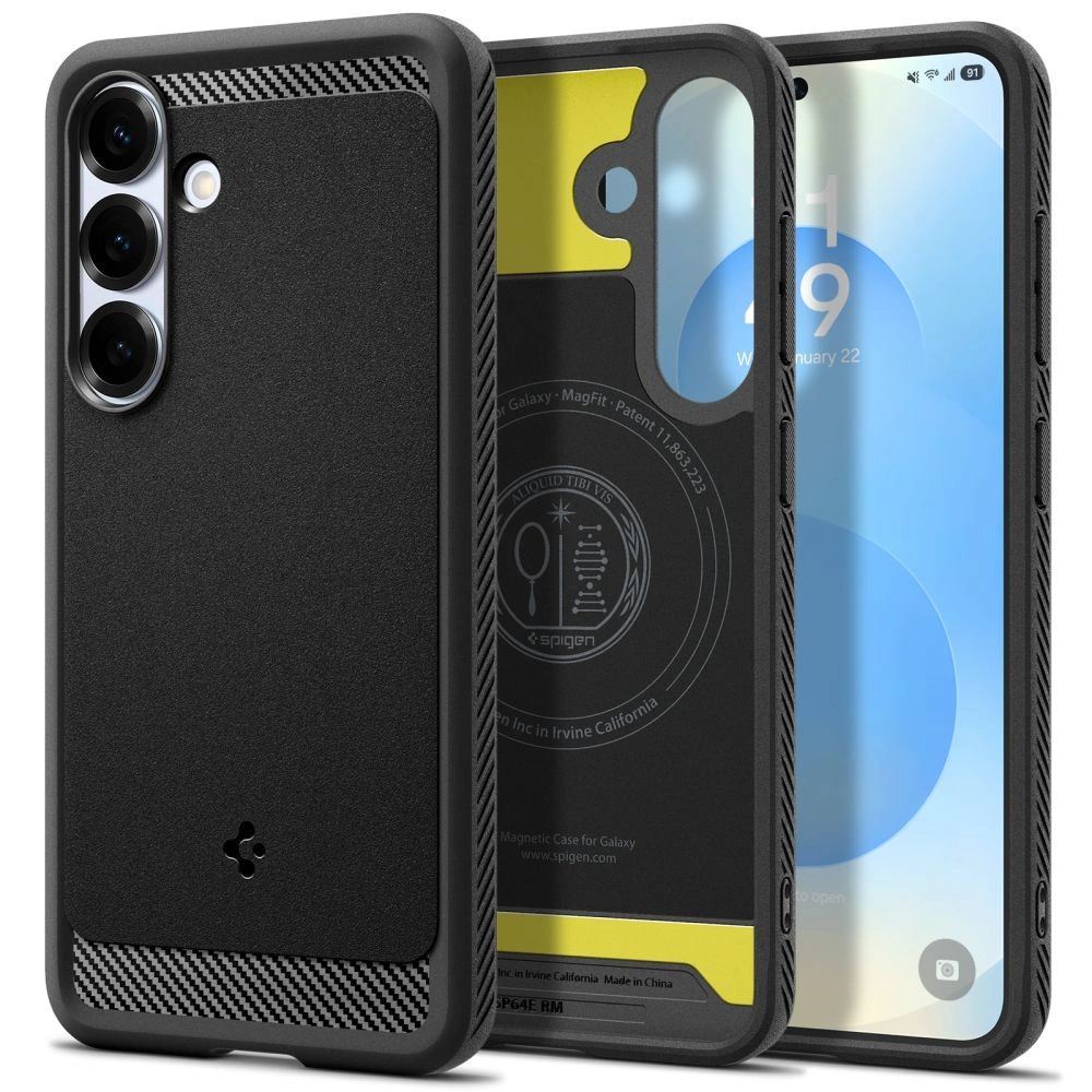 Spigen Rugged Armor Mag MagSafe Case for Samsung Galaxy S25 - Matte Blackeng