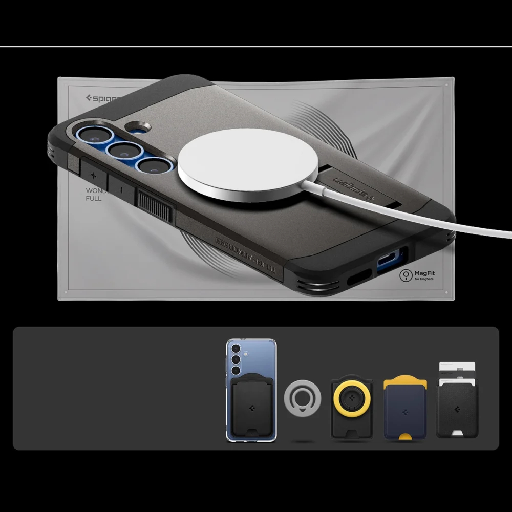 Spigen Tough Armor MagSafe Case for Samsung Galaxy S25+ - Grayeng