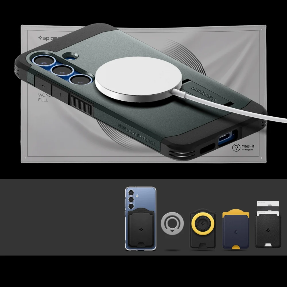 Spigen Tough Armor MagSafe Case for Samsung Galaxy S25+ - Greeneng