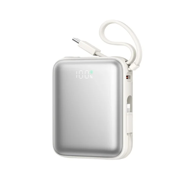 Joyroom JR-PBF27 10000mAh 22.5W Powerbank with Built-in USB-C and Lightning Cables - Whiteeng
