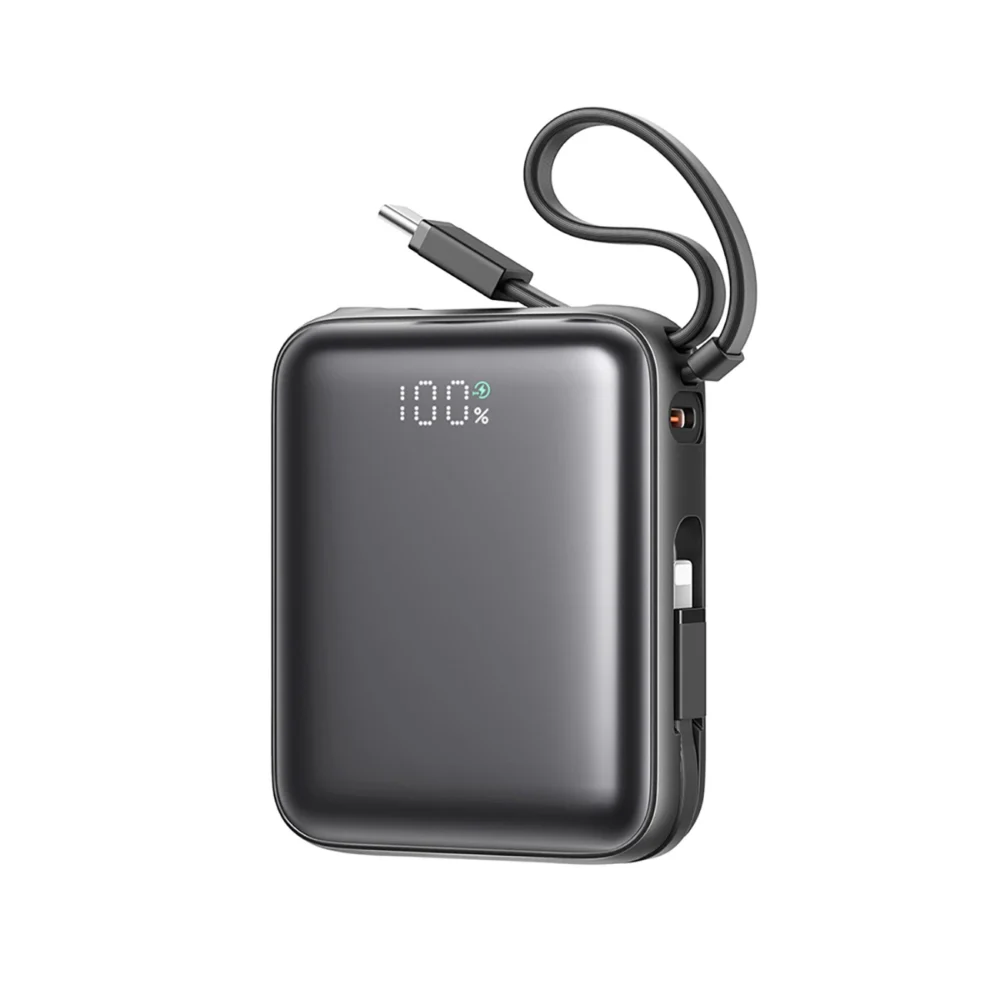 Joyroom JR-PBF27 10000mAh 22.5W Powerbank with Built-in USB-C and Lightning Cables - Blackeng