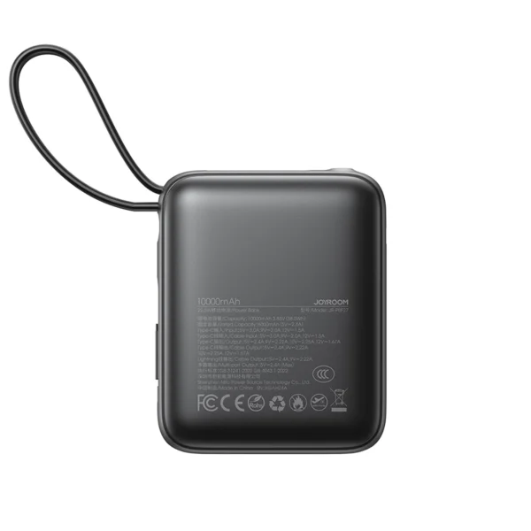 Joyroom JR-PBF27 10000mAh 22.5W Powerbank with Built-in USB-C and Lightning Cables - Blackeng