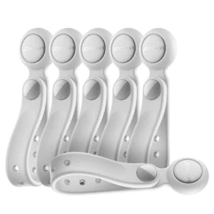 Joyroom JR-ZS422 Silicone Cable Tie with Magnet, Set of 6 - Whiteeng