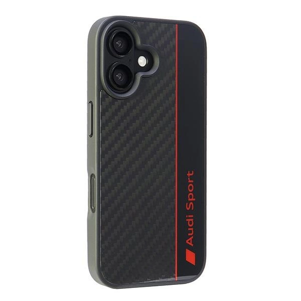 Audi Carbon Fiber Stripe Case for iPhone 16 6.1" - Blackeng
