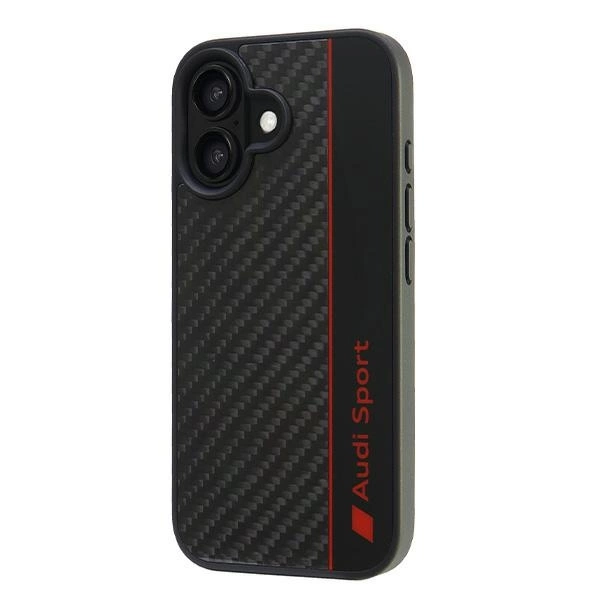 Audi Carbon Fiber Stripe Case for iPhone 16 6.1" - Blackeng