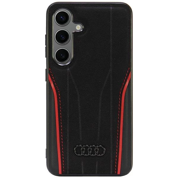 Audi Genuine Leather MagSafe S24 S921 black-red hardcase AU-TPUPCS24-R8/D3-RDeng