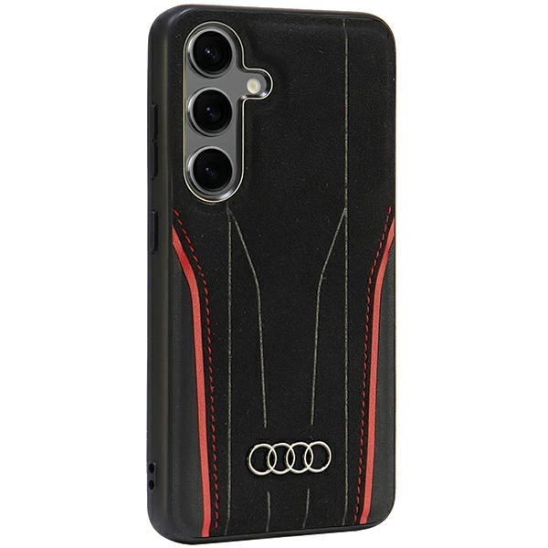 Audi Genuine Leather MagSafe S24 S921 black-red hardcase AU-TPUPCS24-R8/D3-RDeng