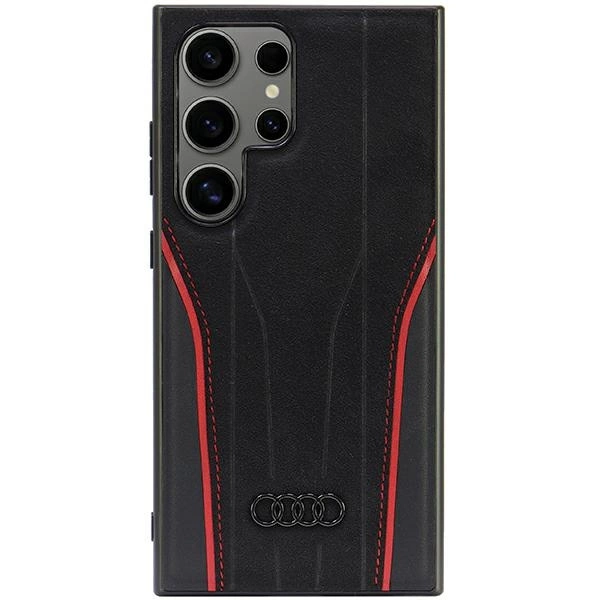 Audi Genuine Leather MagSafe S24 Ultra S928 black-red hardcase AU-TPUPCS24U-R8/D3-RDeng