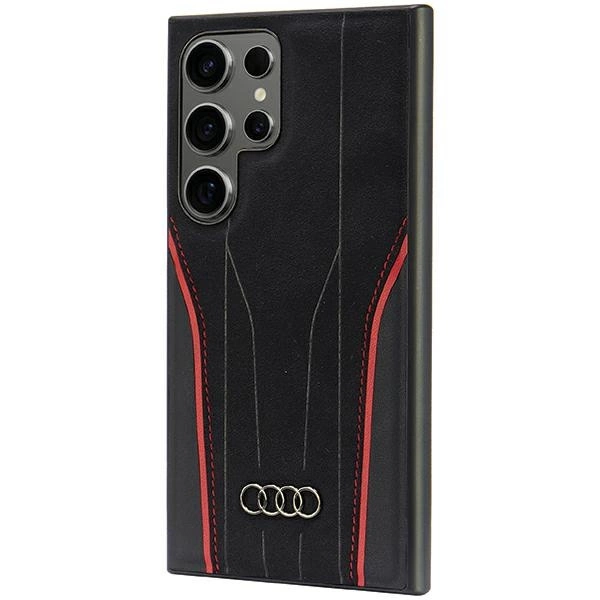 Audi Genuine Leather MagSafe S24 Ultra S928 black-red hardcase AU-TPUPCS24U-R8/D3-RDeng