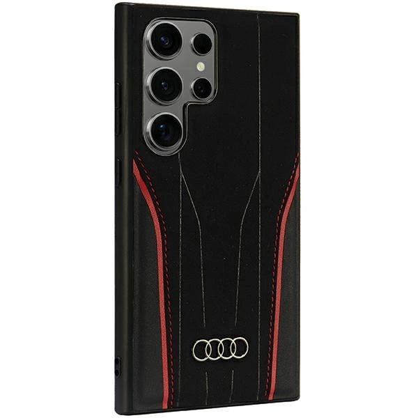 Audi Genuine Leather MagSafe S24 Ultra S928 black-red hardcase AU-TPUPCS24U-R8/D3-RDeng