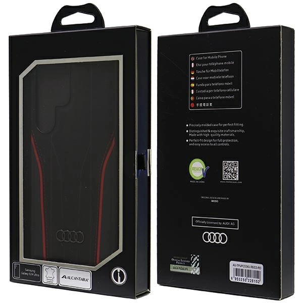 Audi Genuine Leather MagSafe S24 Ultra S928 black-red hardcase AU-TPUPCS24U-R8/D3-RDeng