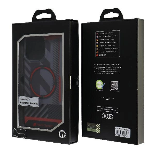 Audi IML Sport MagSafe Case iPhone 14 Pro Max 6.7" black/black hardcase AU-IMLMIP14PM-RSQ/D2-BKeng
