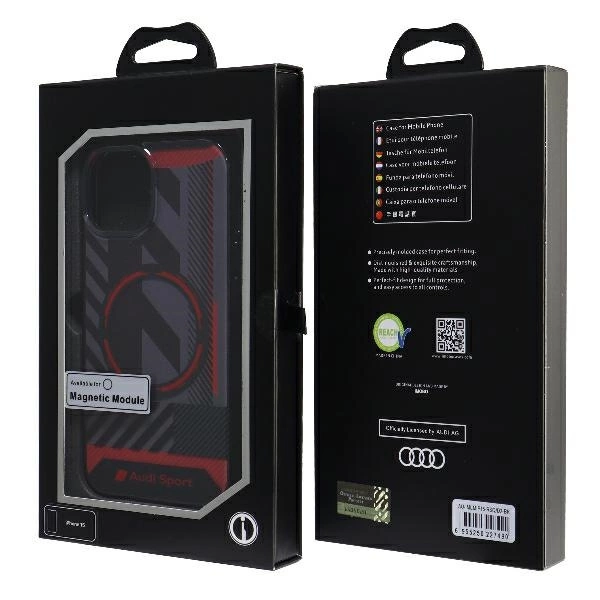 Audi IML Sport MagSafe Case iPhone 15 / 14 / 13 6.1" black/black hardcase AU-IMLMIP15-RSQ/D2-BKeng