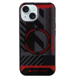 Audi IML Sport MagSafe Case iPhone 15 / 14 Plus Plus 6.7" black/black hardcase AU-IMLMIP15M-RSQ/D2-BKeng