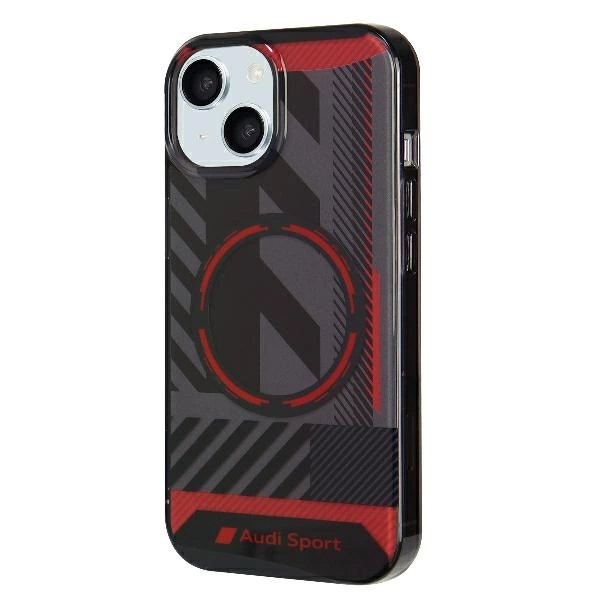Audi IML Sport MagSafe Case iPhone 15 / 14 Plus Plus 6.7" black/black hardcase AU-IMLMIP15M-RSQ/D2-BKeng