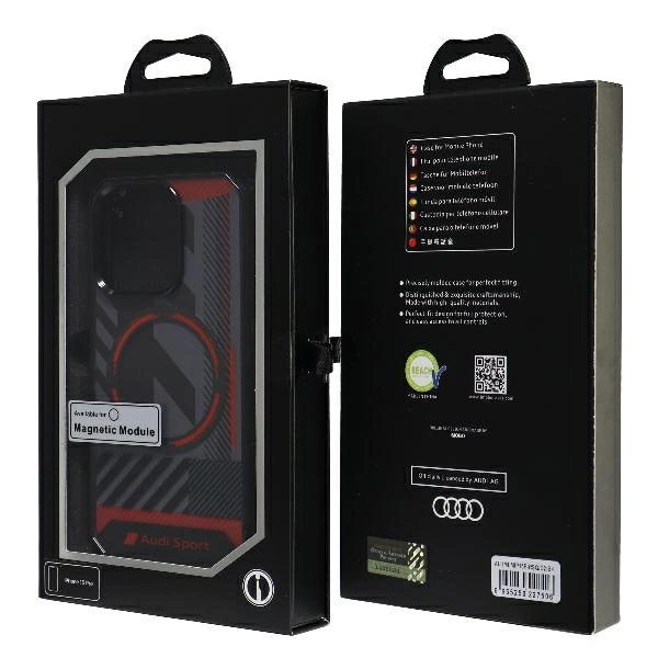 Audi IML Sport MagSafe Case iPhone 15 Pro 6.1" black/black hardcase AU-IMLMIP15P-RSQ/D2-BKeng