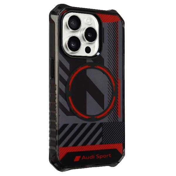 Audi IML Sport MagSafe Case iPhone 15 Pro Max 6.7" black/black hardcase AU-IMLMIP15PM-RSQ/D2-BKeng