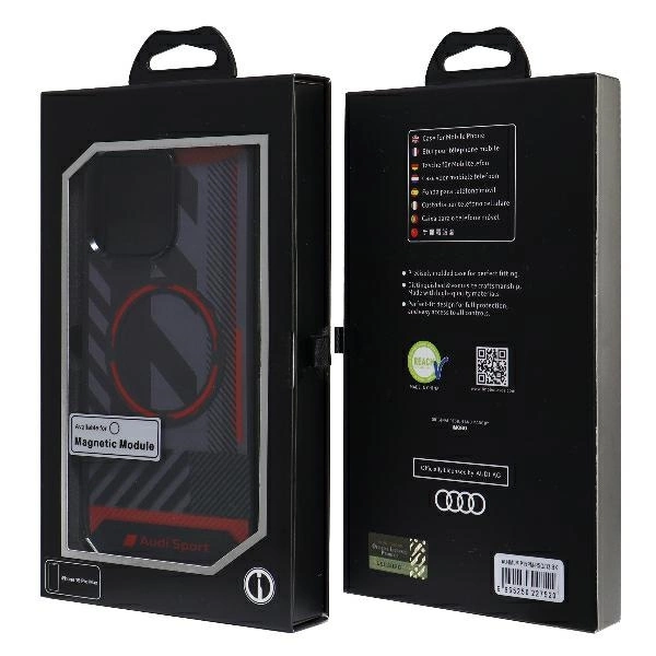 Audi IML Sport MagSafe Case iPhone 15 Pro Max 6.7" black/black hardcase AU-IMLMIP15PM-RSQ/D2-BKeng