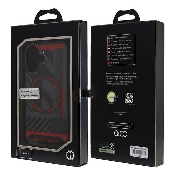 Audi IML Sport MagSafe iPhone 16 6.1" black/black hardcase AUS-IMLMIP16-RSQ/D2-BKeng