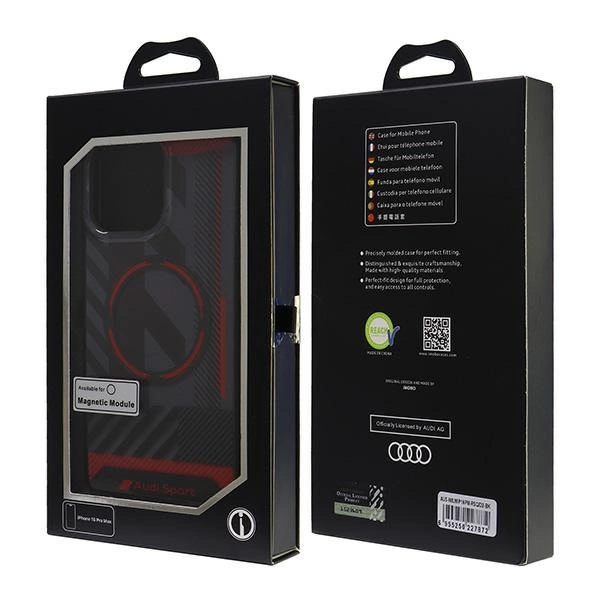 Audi IML Sport MagSafe iPhone 16 Pro Max 6.9" black/black hardcase AUS-IMLMIP16PM-RSQ/D2-BKeng