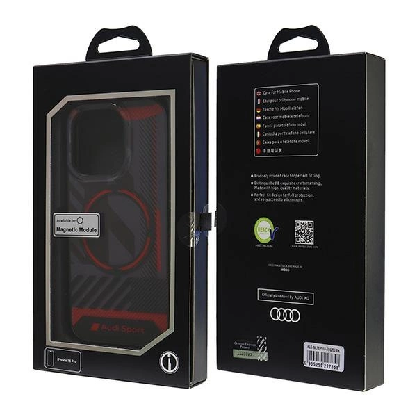 Audi IML Sport MagSafe iPhone 16 Pro 6.3" black/black hardcase AUS-IMLMIP16P-RSQ/D2-BKeng