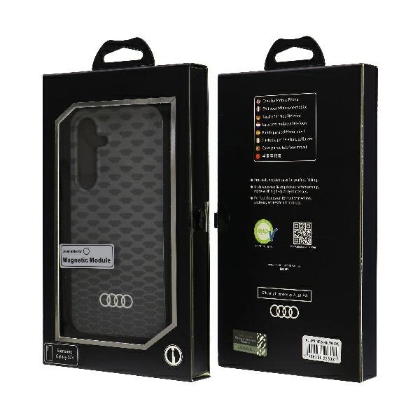 Audi IML Stitching Pattern MagSafe Case S24 S921 black/black hardcase AU-IMLMS24-Q5/D3-BKeng