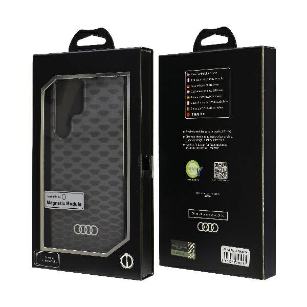 Audi IML Stitching Pattern MagSafe Case S24 Ultra S928 black/black hardcase AU-IMLMS24U-Q5/D3-BKeng