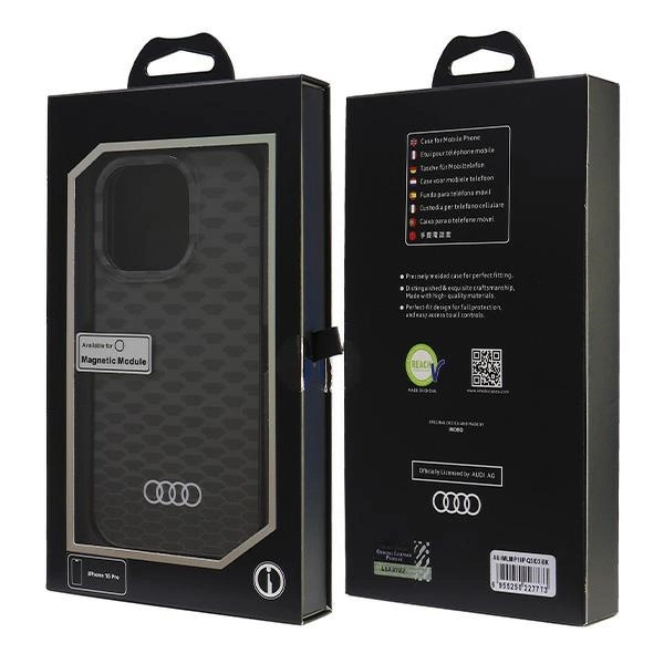 Audi IML Stitching Pattern MagSafe iPhone 16 Pro 6.3" black/black hardcase AU-IMLMIP16P-Q5/D3-BKeng
