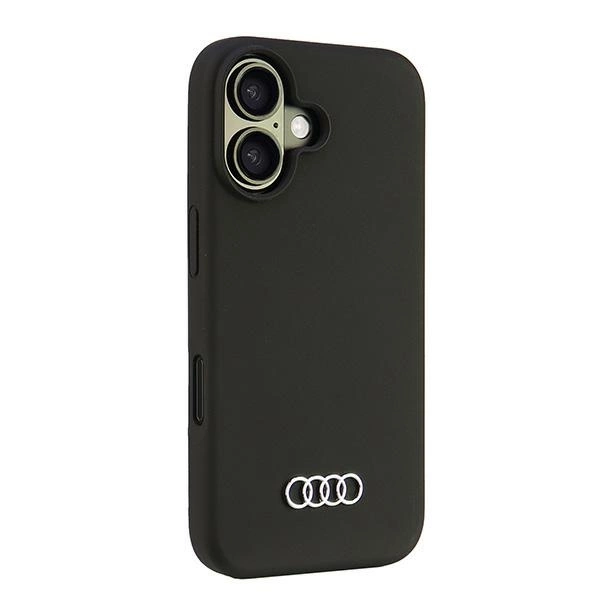 Audi Silicone Case iPhone 16 6.1" black/black hardcase AU-LSRIP16-Q3/D1-BKeng