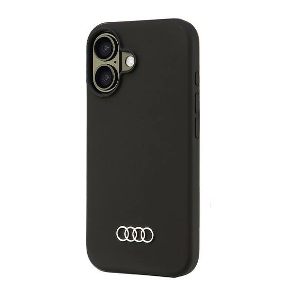 Audi Silicone Case iPhone 16 6.1" black/black hardcase AU-LSRIP16-Q3/D1-BKeng