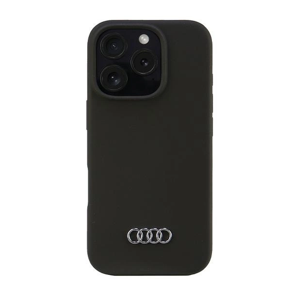 Audi Silicone Case iPhone 16 Pro 6.3" black/black hardcase AU-LSRIP16P-Q3/D1-BKeng