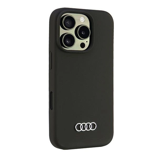 Audi Silicone Case iPhone 16 Pro 6.3" black/black hardcase AU-LSRIP16P-Q3/D1-BKeng