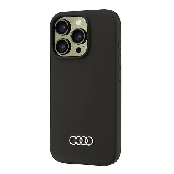 Audi Silicone Case iPhone 16 Pro 6.3" black/black hardcase AU-LSRIP16P-Q3/D1-BKeng