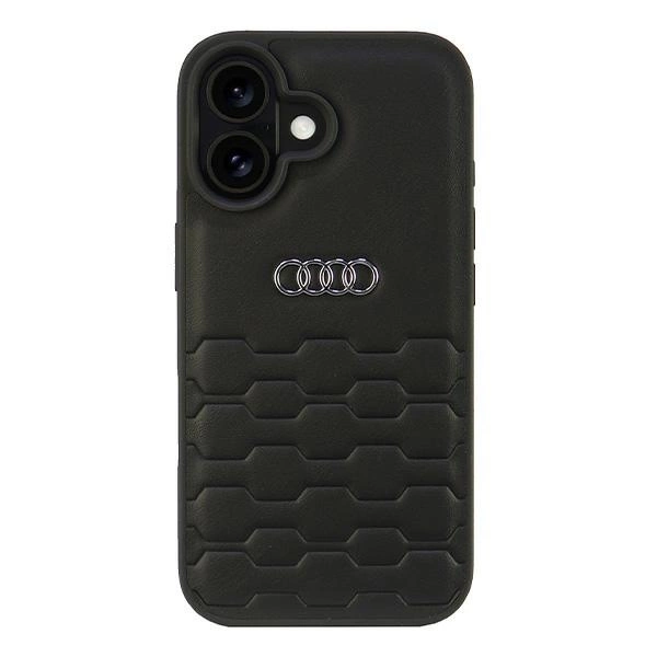 Audi Synthetic Leather iPhone 16 6.1" black/black hardcase AU-TPUPCIP16-GT/D2-BKeng