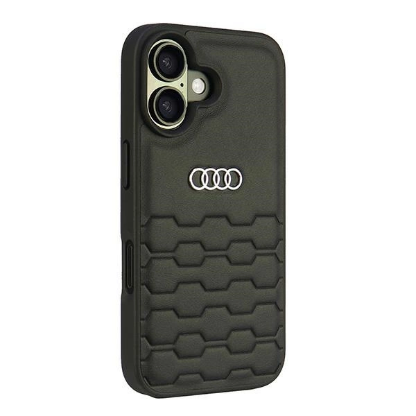 Audi Synthetic Leather iPhone 16 6.1" black/black hardcase AU-TPUPCIP16-GT/D2-BKeng