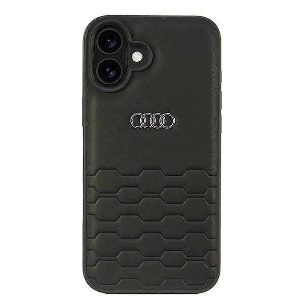 Audi Synthetic Leather iPhone 16 Plus 6.7" black/black hardcase AU-TPUPCIP16M-GT/D2-BKeng