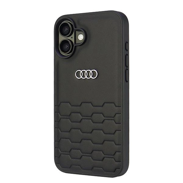 Audi Synthetic Leather iPhone 16 Plus 6.7" black/black hardcase AU-TPUPCIP16M-GT/D2-BKeng