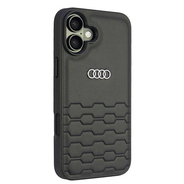 Audi Synthetic Leather iPhone 16 Plus 6.7" black/black hardcase AU-TPUPCIP16M-GT/D2-BKeng