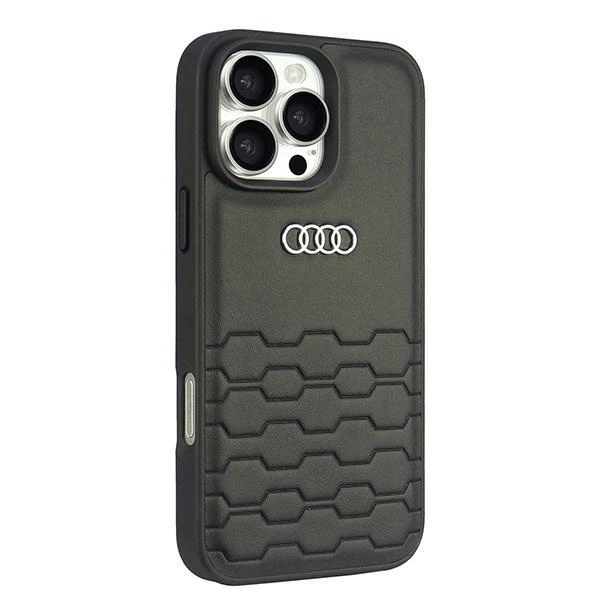 Audi Synthetic Leather iPhone 16 Pro Max 6.9" black/black hardcase AU-TPUPCIP16PM-GT/D2-BKeng