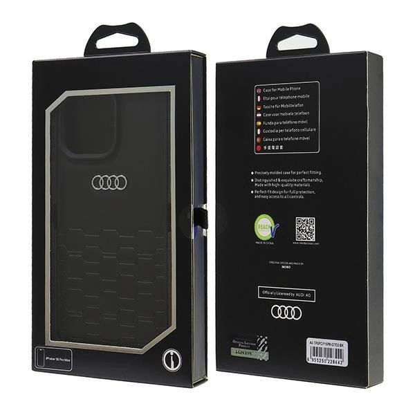 Audi Synthetic Leather iPhone 16 Pro Max 6.9" black/black hardcase AU-TPUPCIP16PM-GT/D2-BKeng