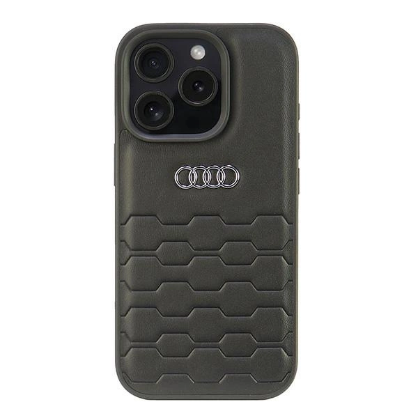 Audi Synthetic Leather iPhone 16 Pro 6.3" black/black hardcase AU-TPUPCIP16P-GT/D2-BKeng