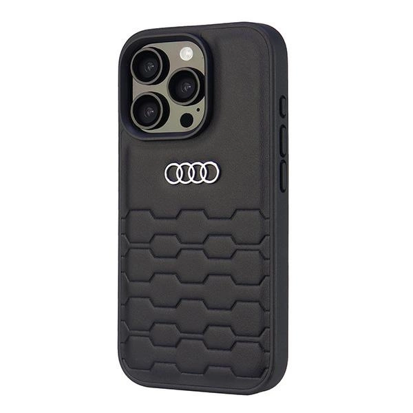Audi Synthetic Leather iPhone 16 Pro 6.3" black/black hardcase AU-TPUPCIP16P-GT/D2-BKeng
