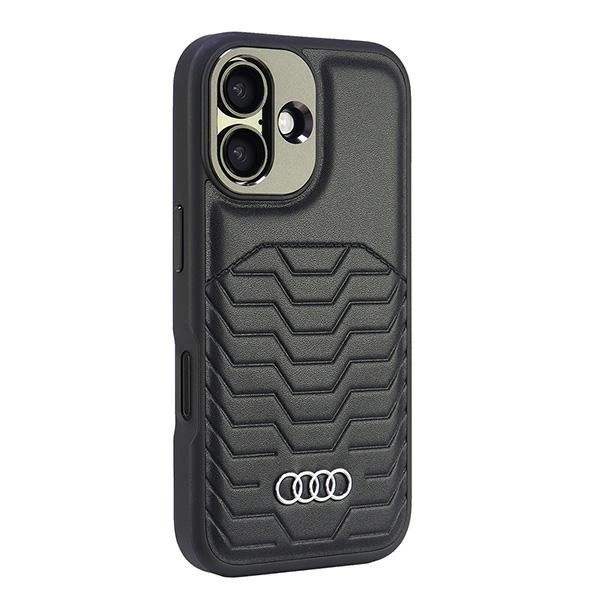 Audi Synthetic Leather MagSafe iPhone 16 6.1" black/black hardcase AU-TPUPCMIP16-GT/D3-BKeng
