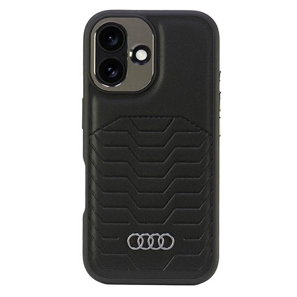 Audi Synthetic Leather MagSafe iPhone 16 Plus 6.7" black/black hardcase AU-TPUPCMIP16M-GT/D3-BKeng