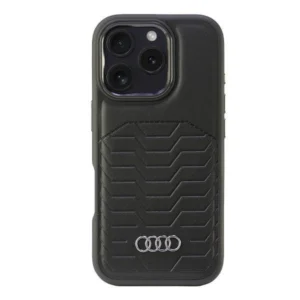 Audi Synthetic Leather MagSafe iPhone 16 Pro 6.3" black/black hardcase AU-TPUPCMIP16P-GT/D3-BKeng