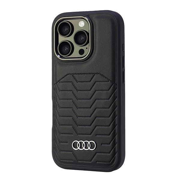 Audi Synthetic Leather MagSafe iPhone 16 Pro 6.3" black/black hardcase AU-TPUPCMIP16P-GT/D3-BKeng