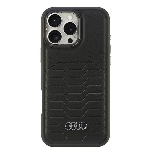 Audi Synthetic Leather MagSafe iPhone 16 Pro Max 6.9" black/black hardcase AU-TPUPCMIP16PM-GT/D3-BKeng