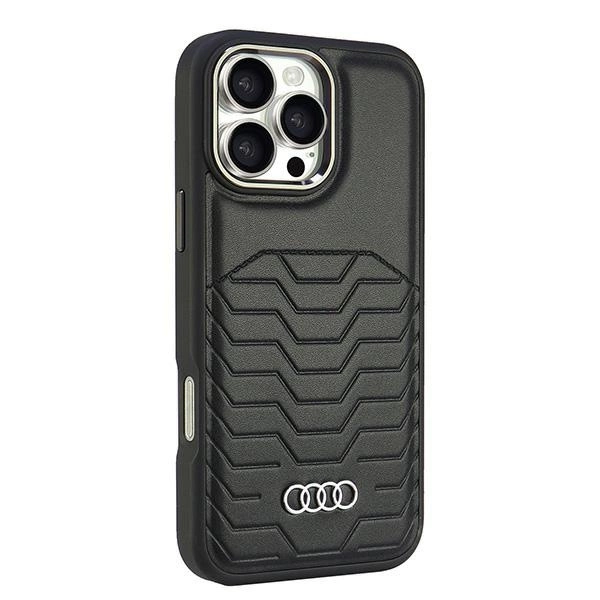 Audi Synthetic Leather MagSafe iPhone 16 Pro Max 6.9" black/black hardcase AU-TPUPCMIP16PM-GT/D3-BKeng