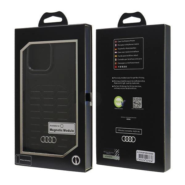 Audi Synthetic Leather MagSafe iPhone 16 Pro Max 6.9" black/black hardcase AU-TPUPCMIP16PM-GT/D3-BKeng